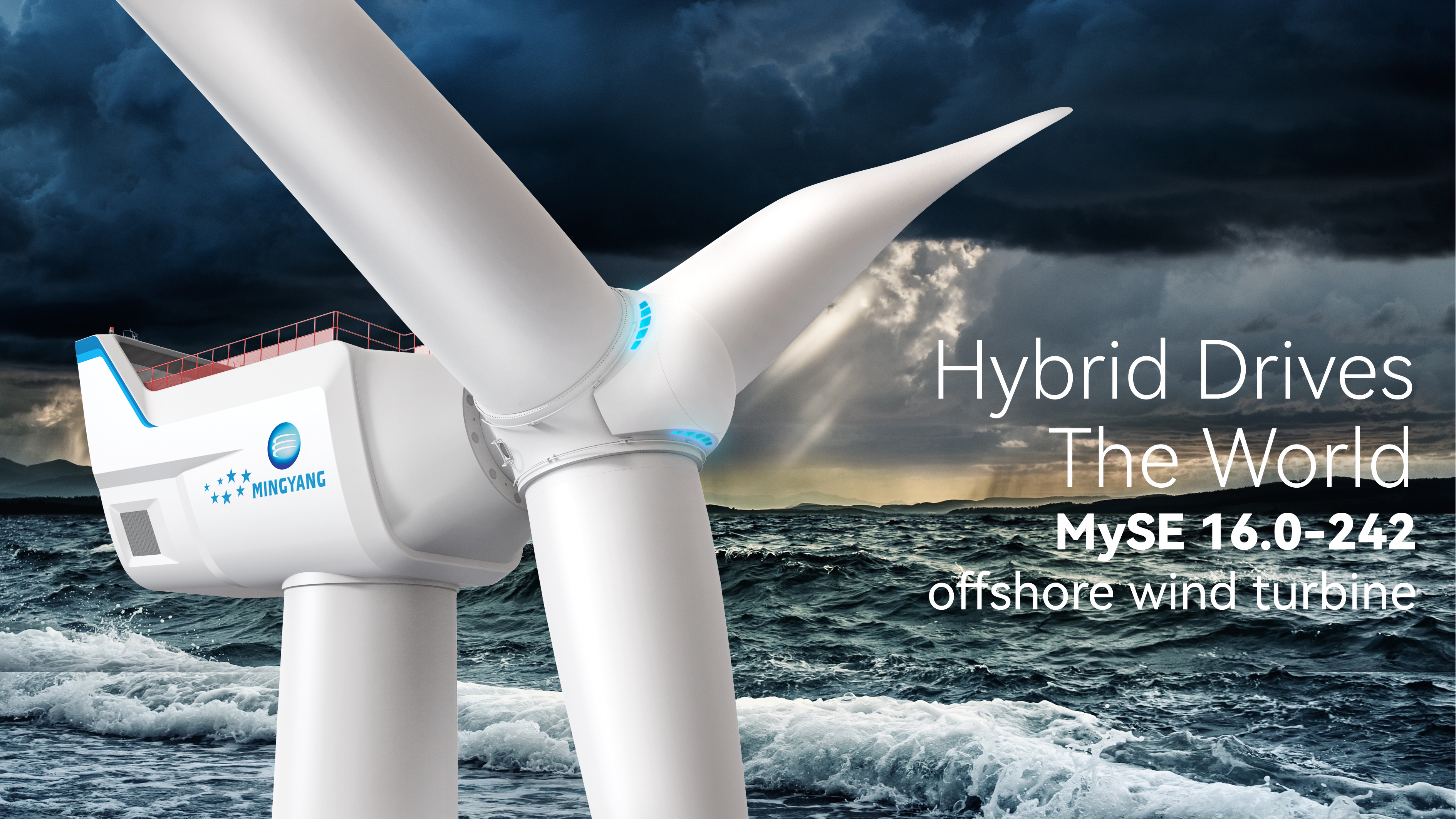 Leading innovation: MingYang Smart Energy launches MySE 16.0-242, the world’s largest offshore Hybrid Drive wind turbine